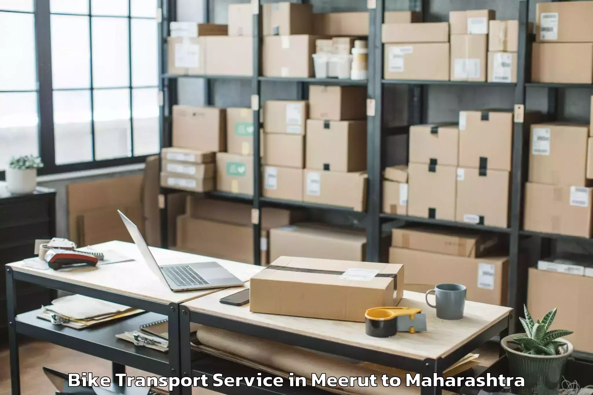 Leading Meerut to Sindkhed Raja Bike Transport Provider